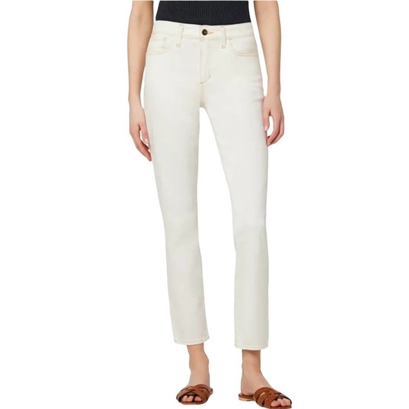 Joe's Mid Rise Straight Leg Cropped Denim Jeans White Women's Size 27 NWT - Picture 1 of 11